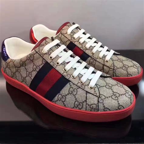 gucci ace gg supreme red|Gucci ace sneakers gg print.